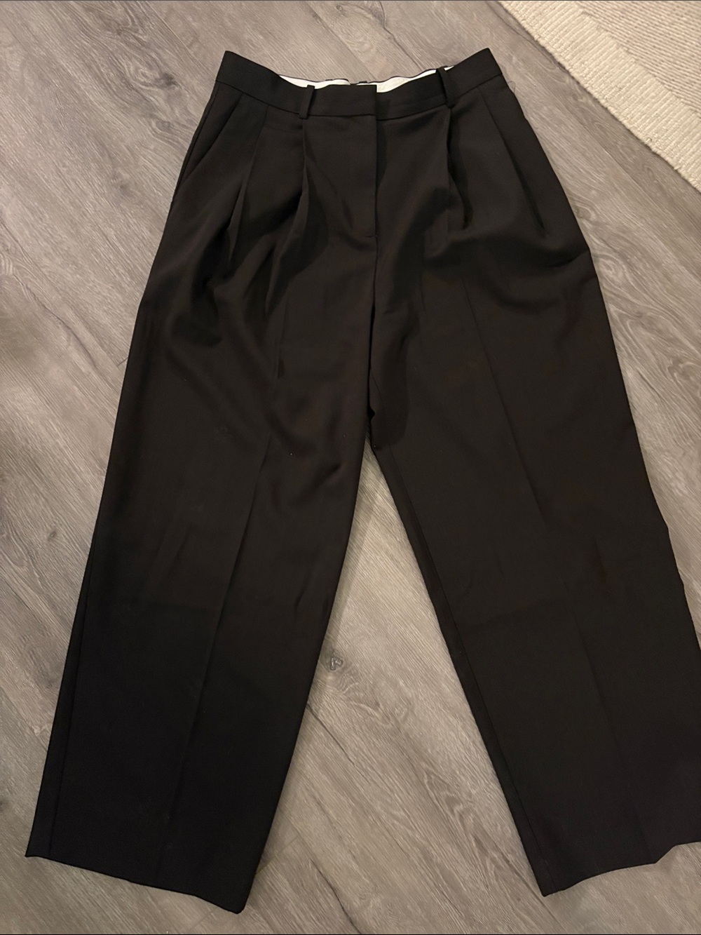 COS relaxed twill wide leg trousers